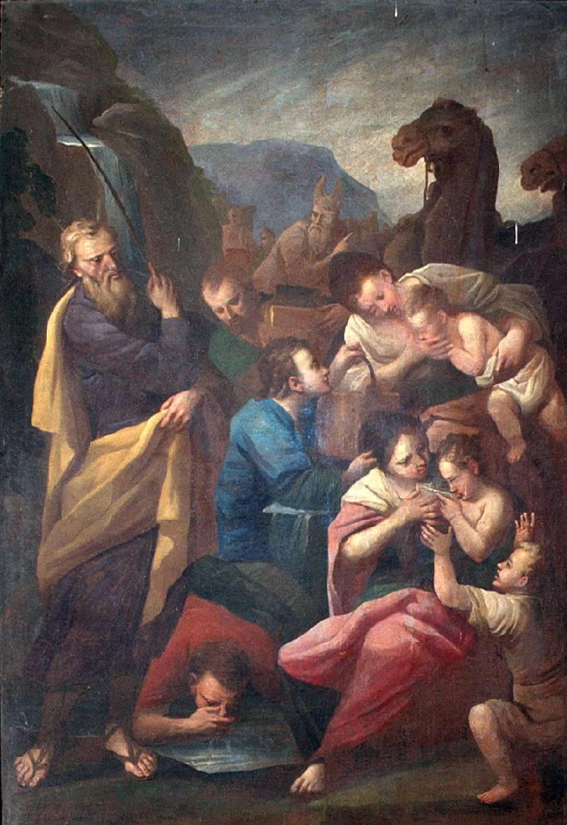 Mosè fa scaturire l'acqua dalla roccia